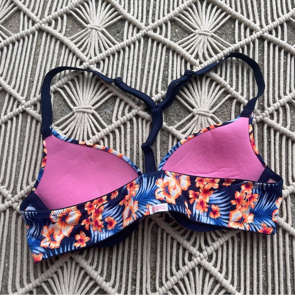 PINK Victoria’s Secret Tropical Flower Print Bra Size 34AA - Picture 3 of 4